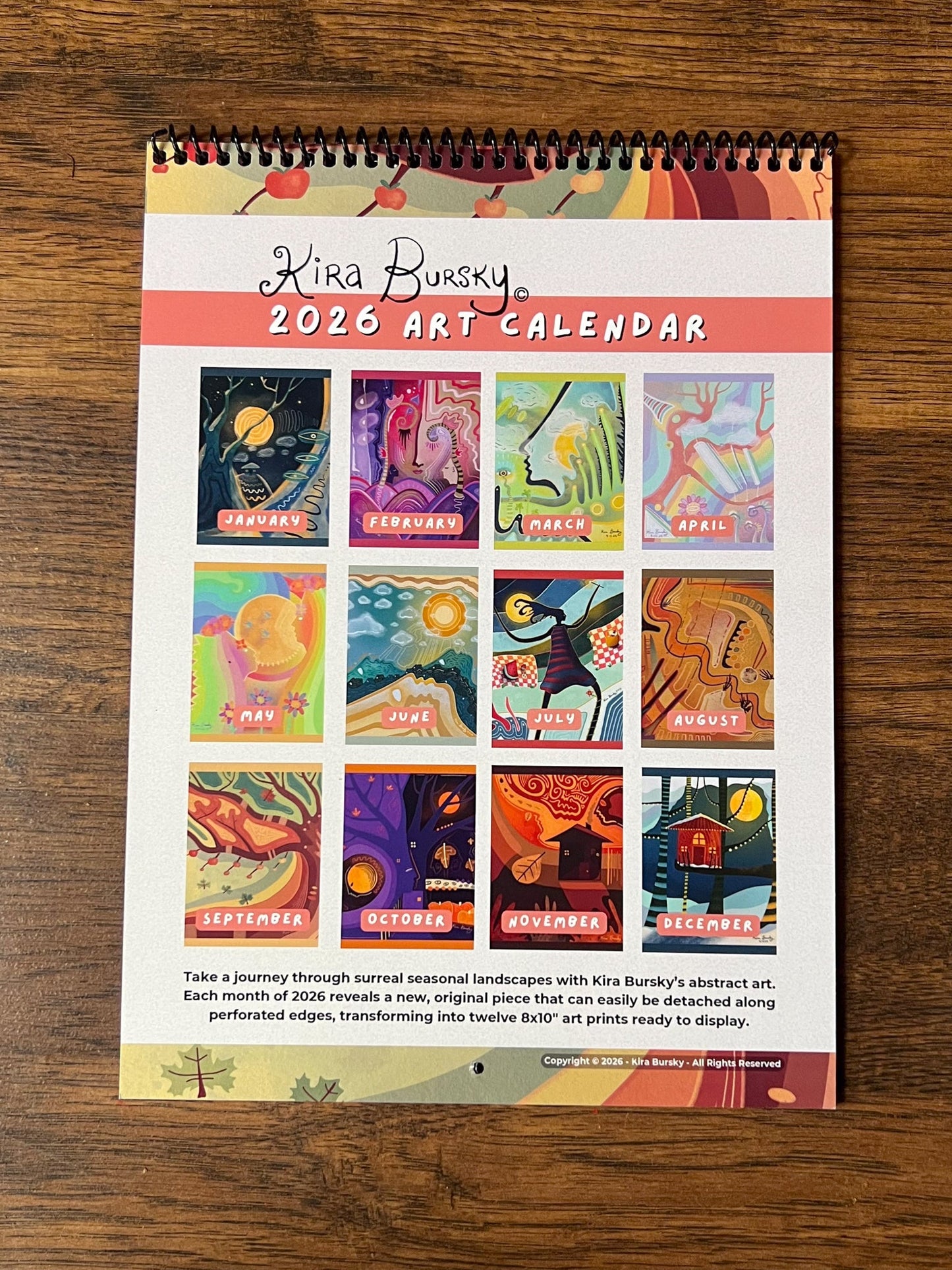 2026 Perforated Art Calendar | Calendar | All Around Artsy Fashion