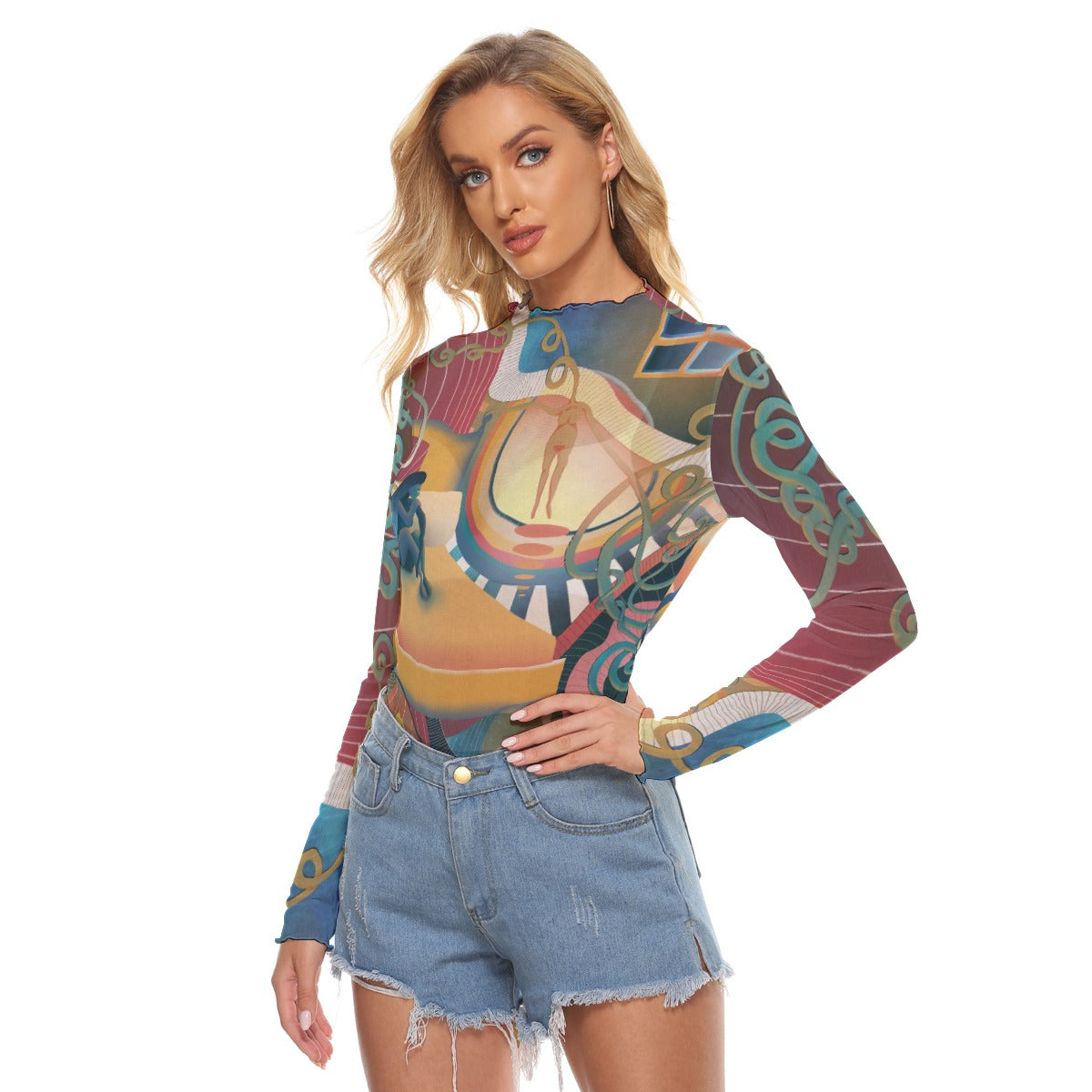 "Hypnogogic Hideaway" Mesh Shirt