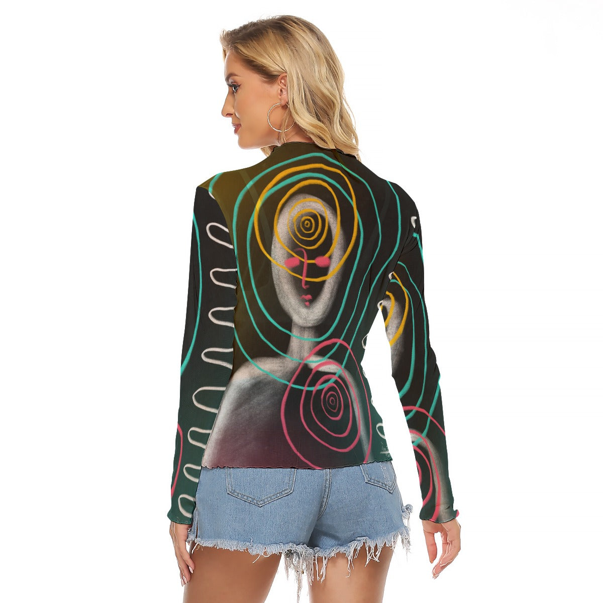 "Emanations" Mesh Shirt