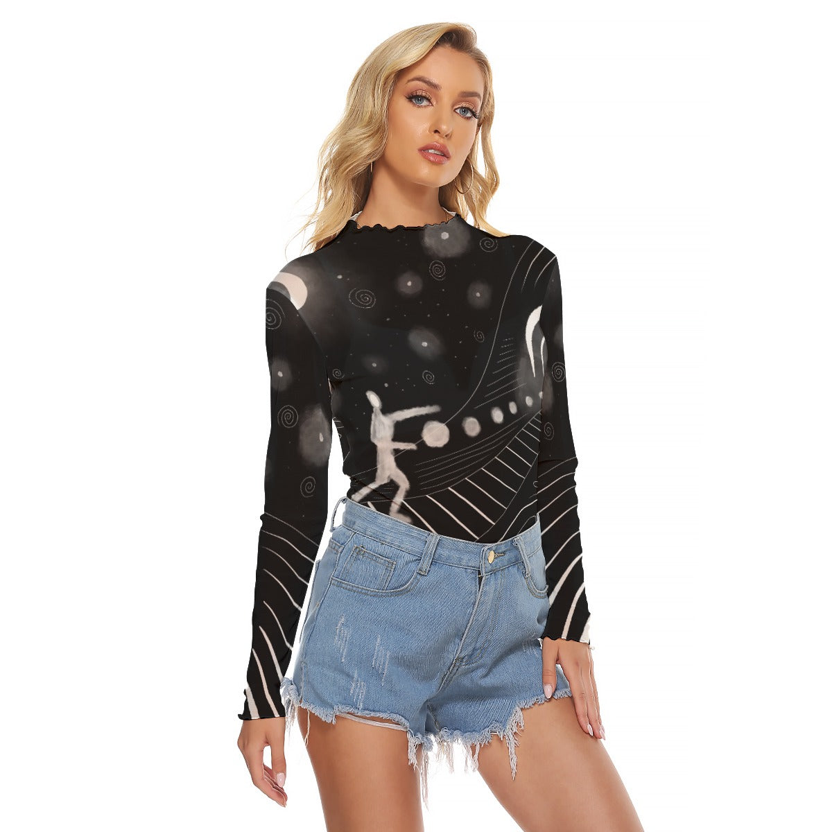 "Midnight Manifest" Mesh Shirt