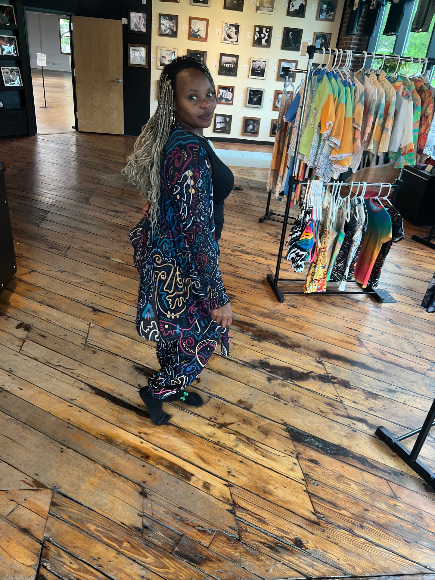 “Soul Scribbles” Mesh Cardigan