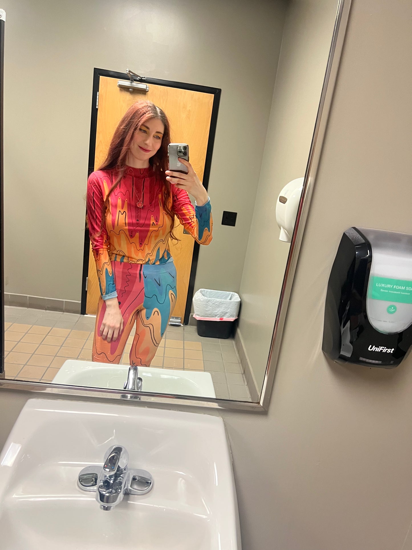 "Lava Spectrum" Mesh Shirt
