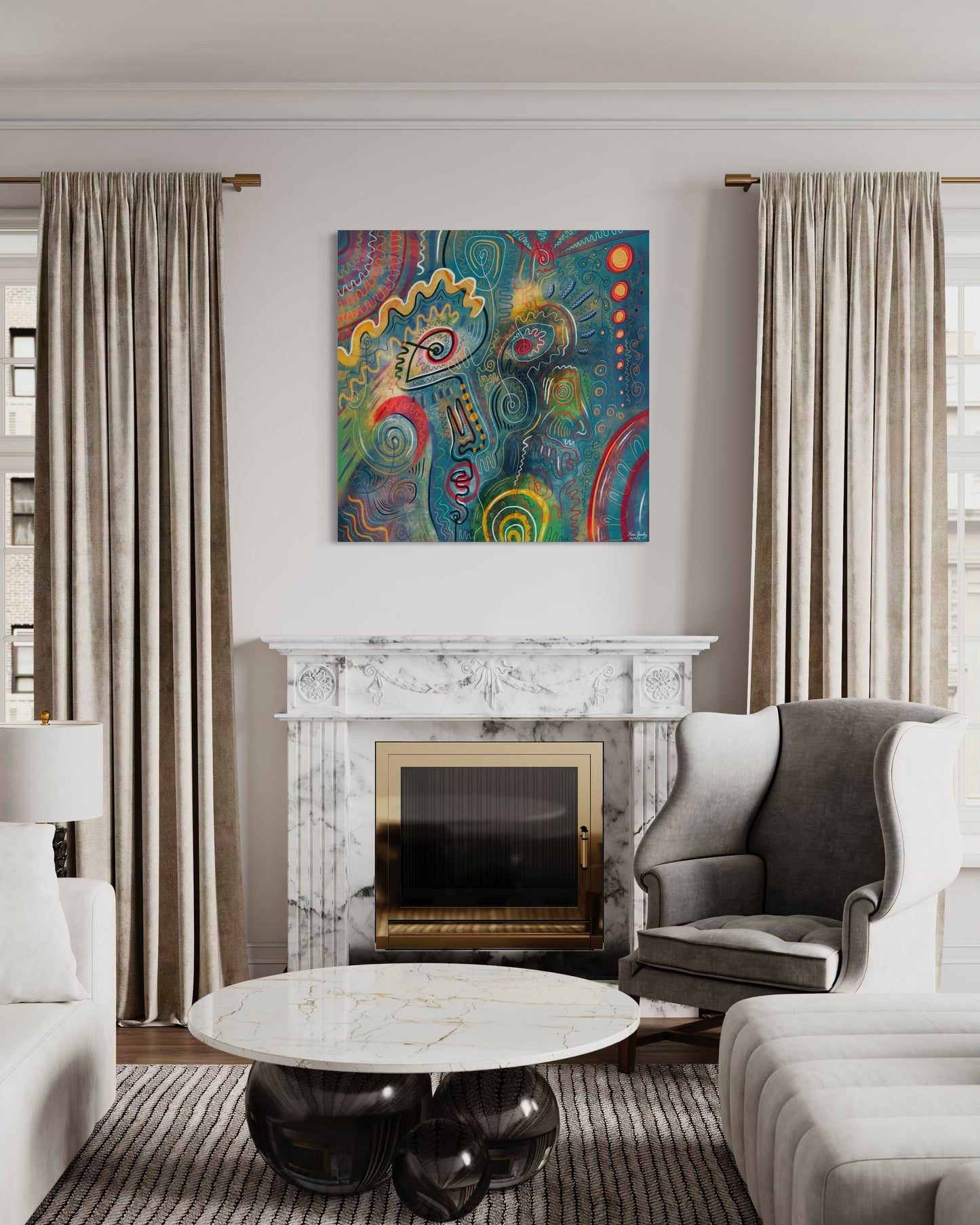 Canvas Art Print: "Graffiti Garden" | Art Print | All Around Artsy Fashion