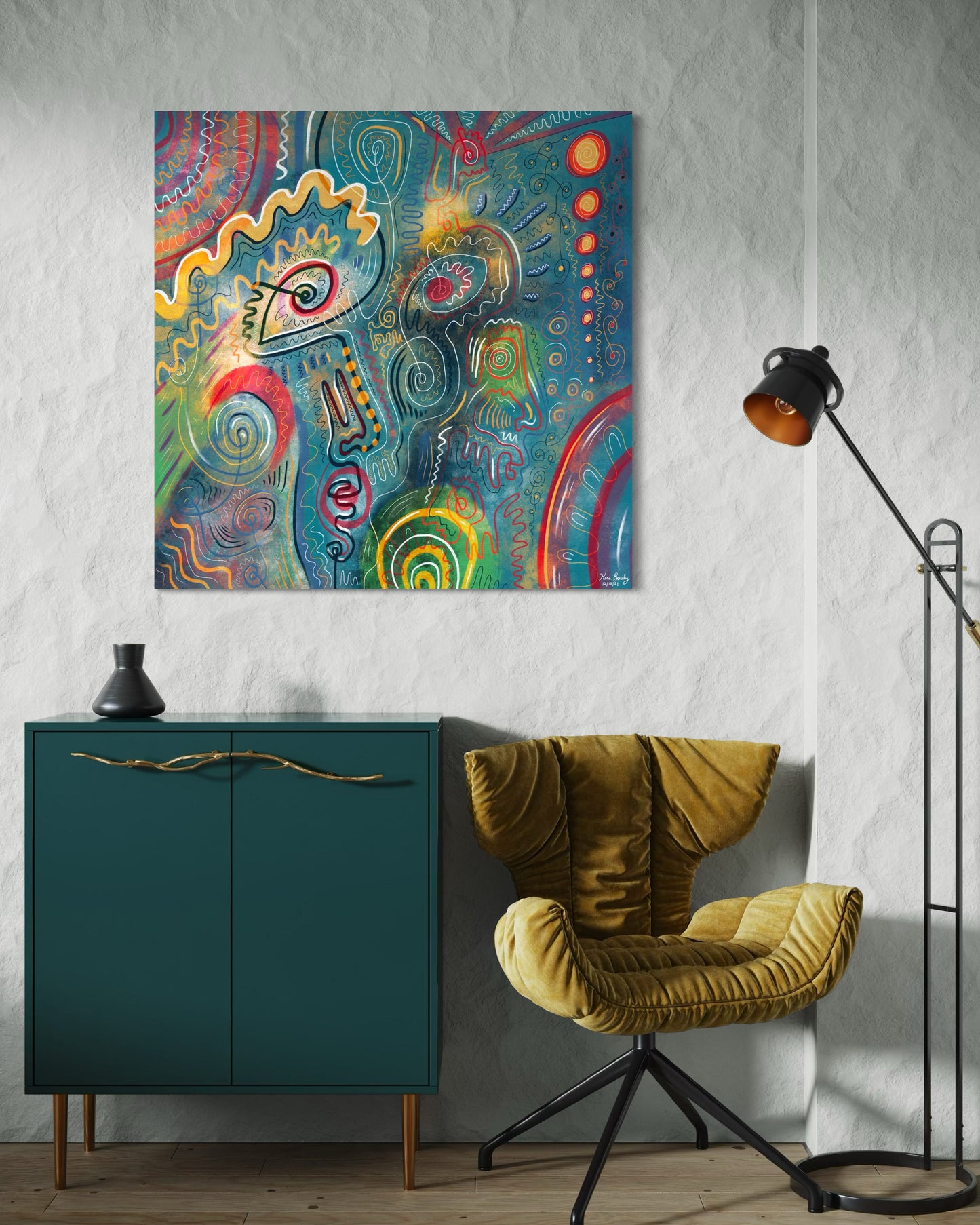 Canvas Art Print: "Graffiti Garden" | Art Print | All Around Artsy Fashion