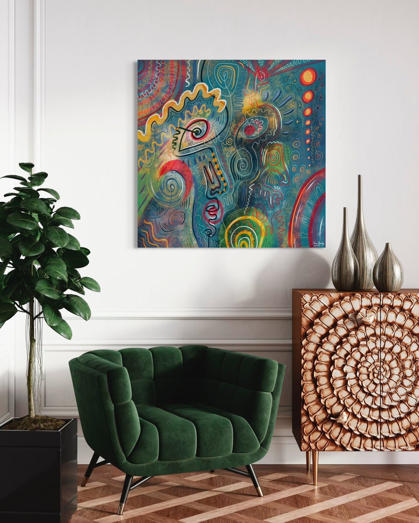 Canvas Art Print: "Graffiti Garden" | Art Print | All Around Artsy Fashion