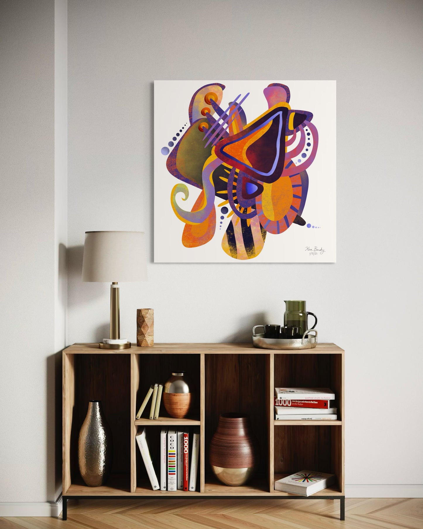 Canvas Art Print: "Melodic Abstraction" | Art Print | All Around Artsy Fashion