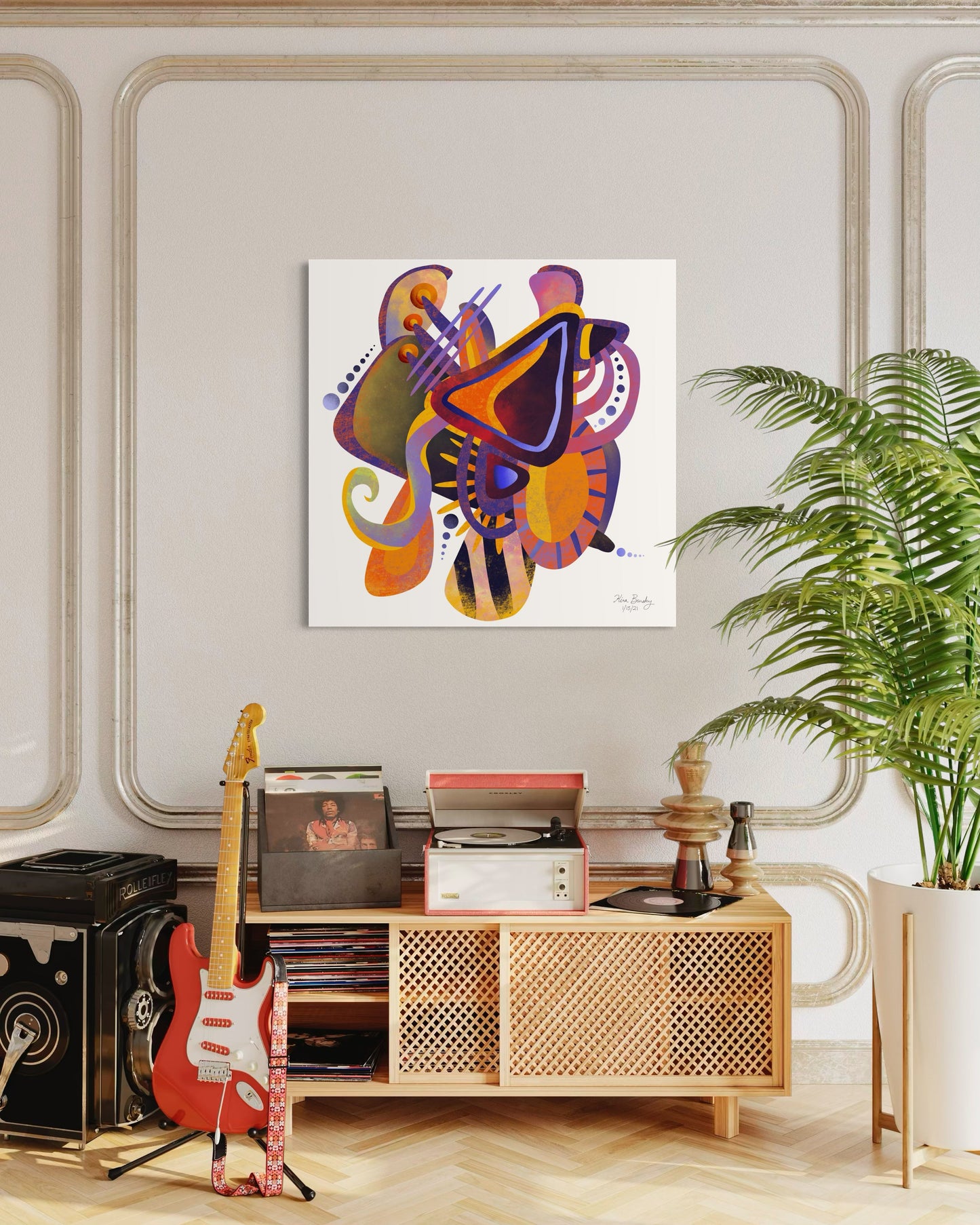 Canvas Art Print: "Melodic Abstraction" | Art Print | All Around Artsy Fashion