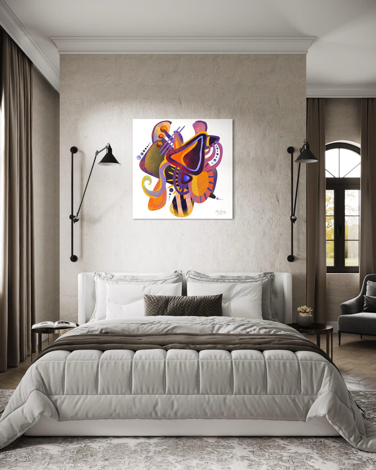 Canvas Art Print: "Melodic Abstraction" | Art Print | All Around Artsy Fashion