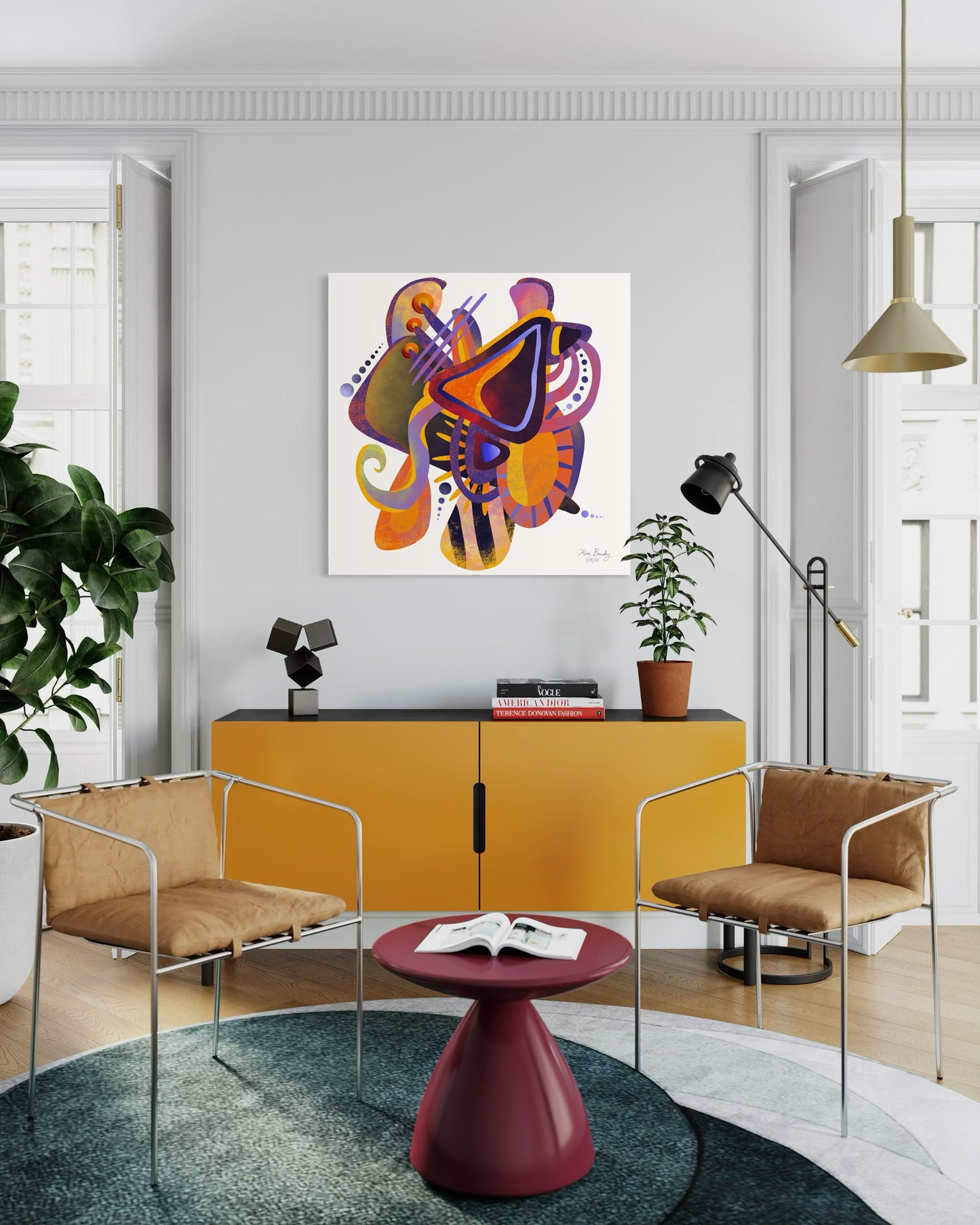 Canvas Art Print: "Melodic Abstraction" | Art Print | All Around Artsy Fashion