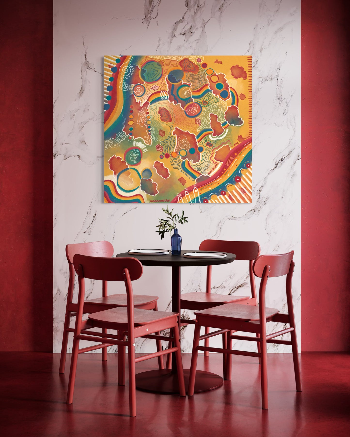 Canvas Art Print: "Mitochondria Map" | Art Print | All Around Artsy Fashion