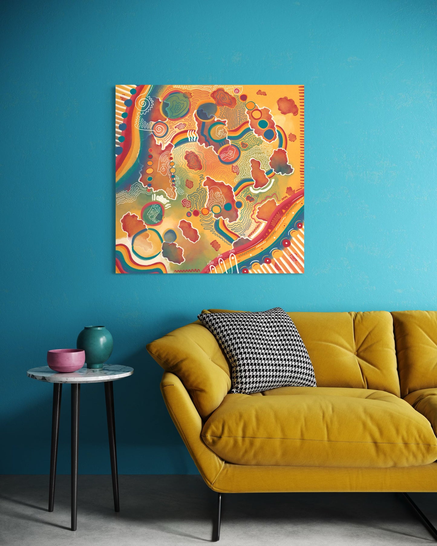 Canvas Art Print: "Mitochondria Map" | Art Print | All Around Artsy Fashion