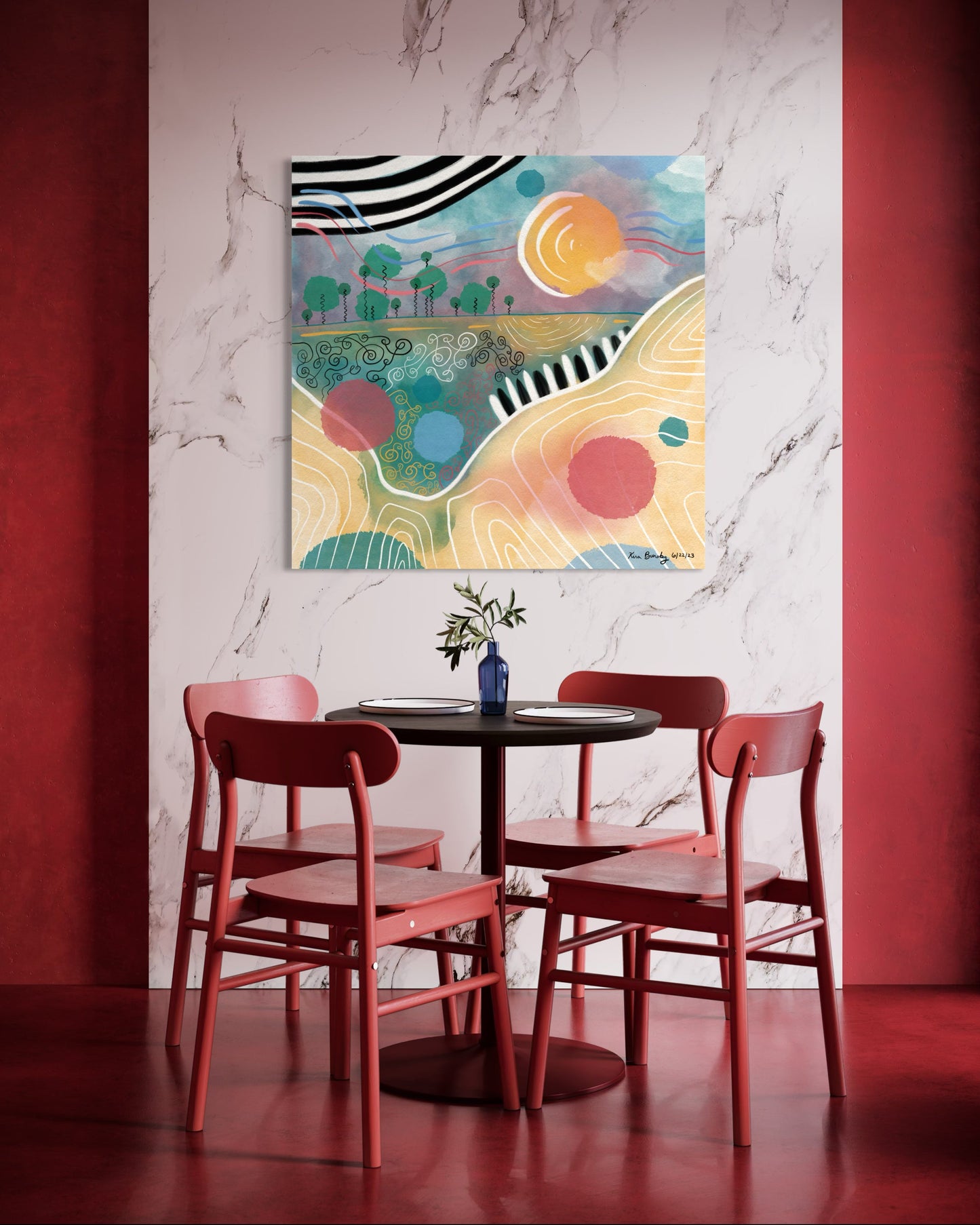 Canvas Art Print: "Summer Serendipity" | Art Print | All Around Artsy Fashion