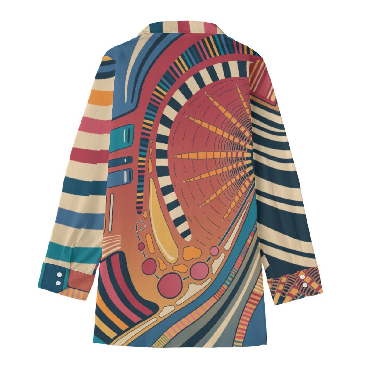"Circus Sunset" - Long Button - Up Shirt | Shirts & Tops | All Around Artsy Fashion