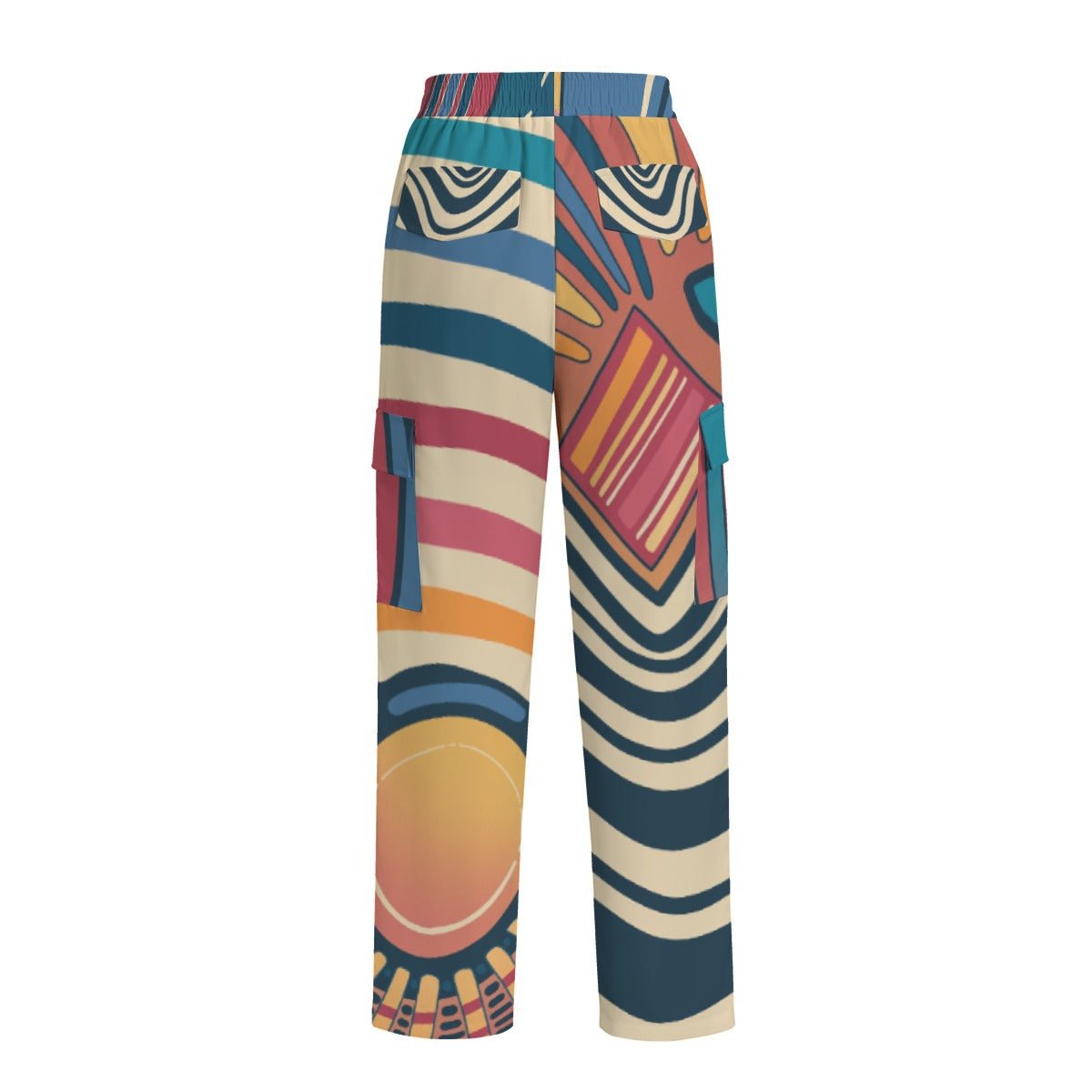 “Circus Sunset” Women's Cargo Pants | Pants | All Around Artsy Fashion