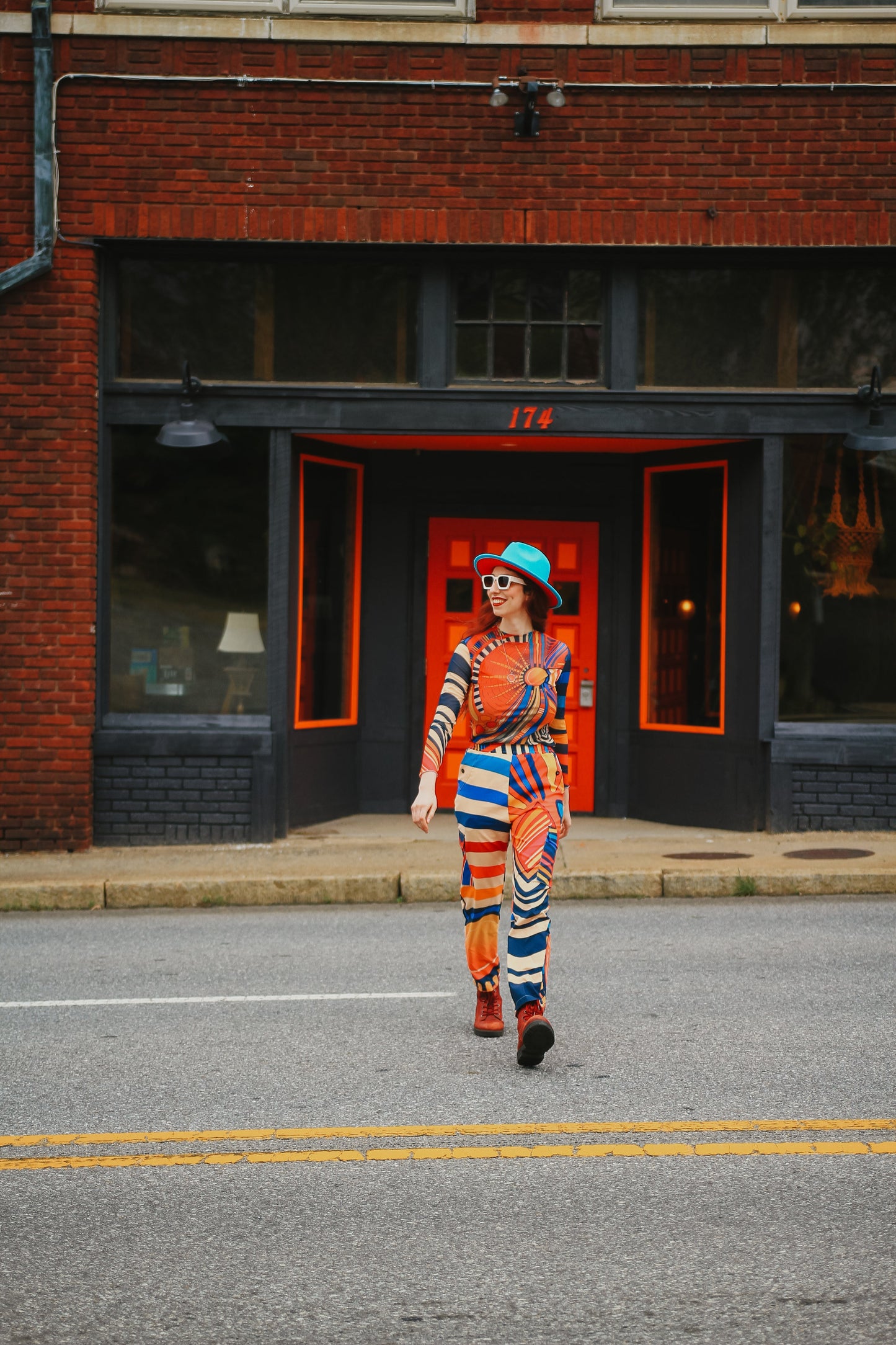 “Circus Sunset” Women's Cargo Pants | Pants | All Around Artsy Fashion