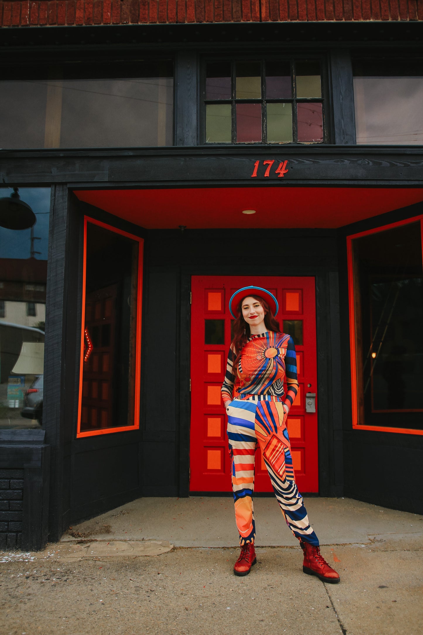 “Circus Sunset” Women's Cargo Pants | Pants | All Around Artsy Fashion