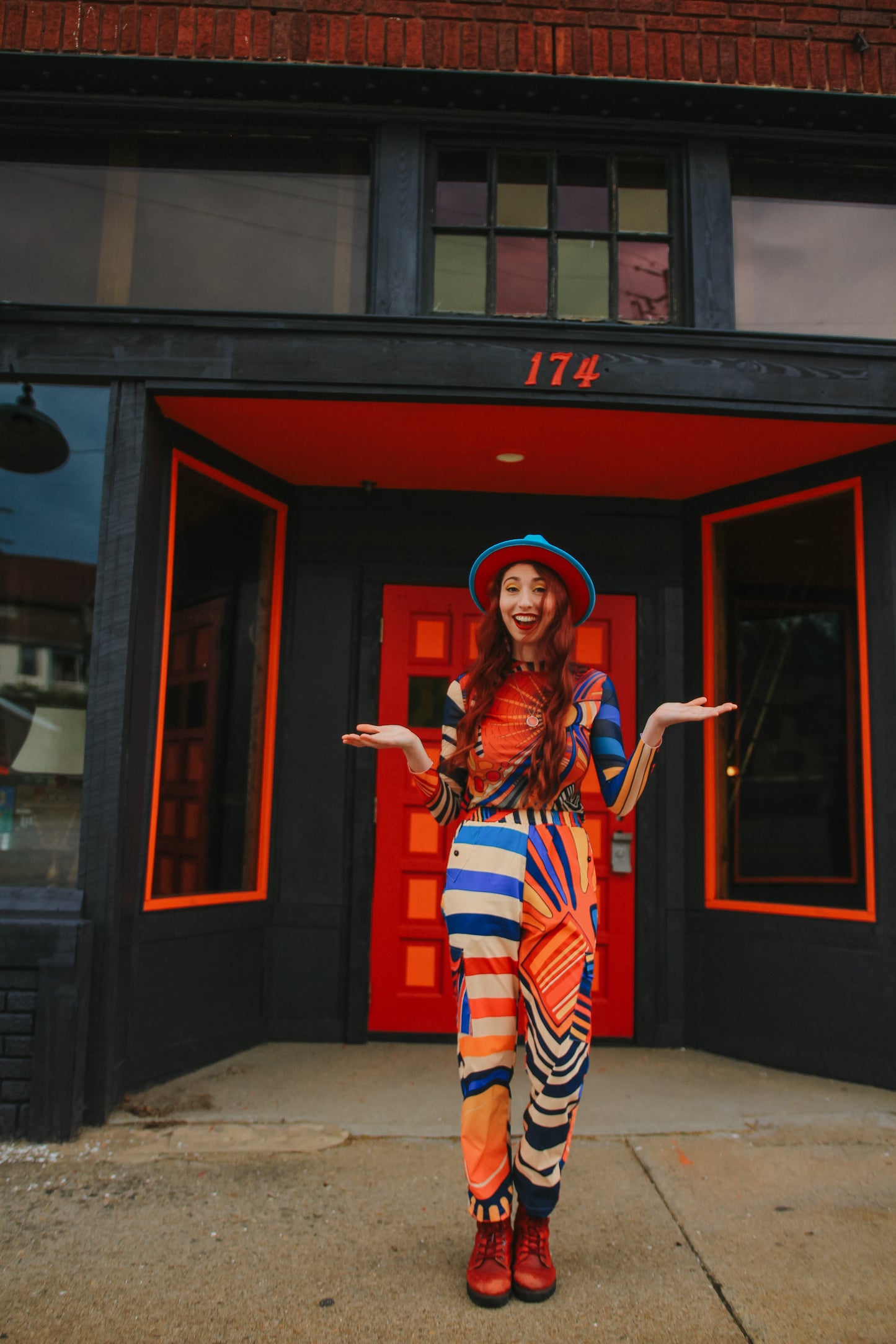 “Circus Sunset” Women's Cargo Pants | Pants | All Around Artsy Fashion