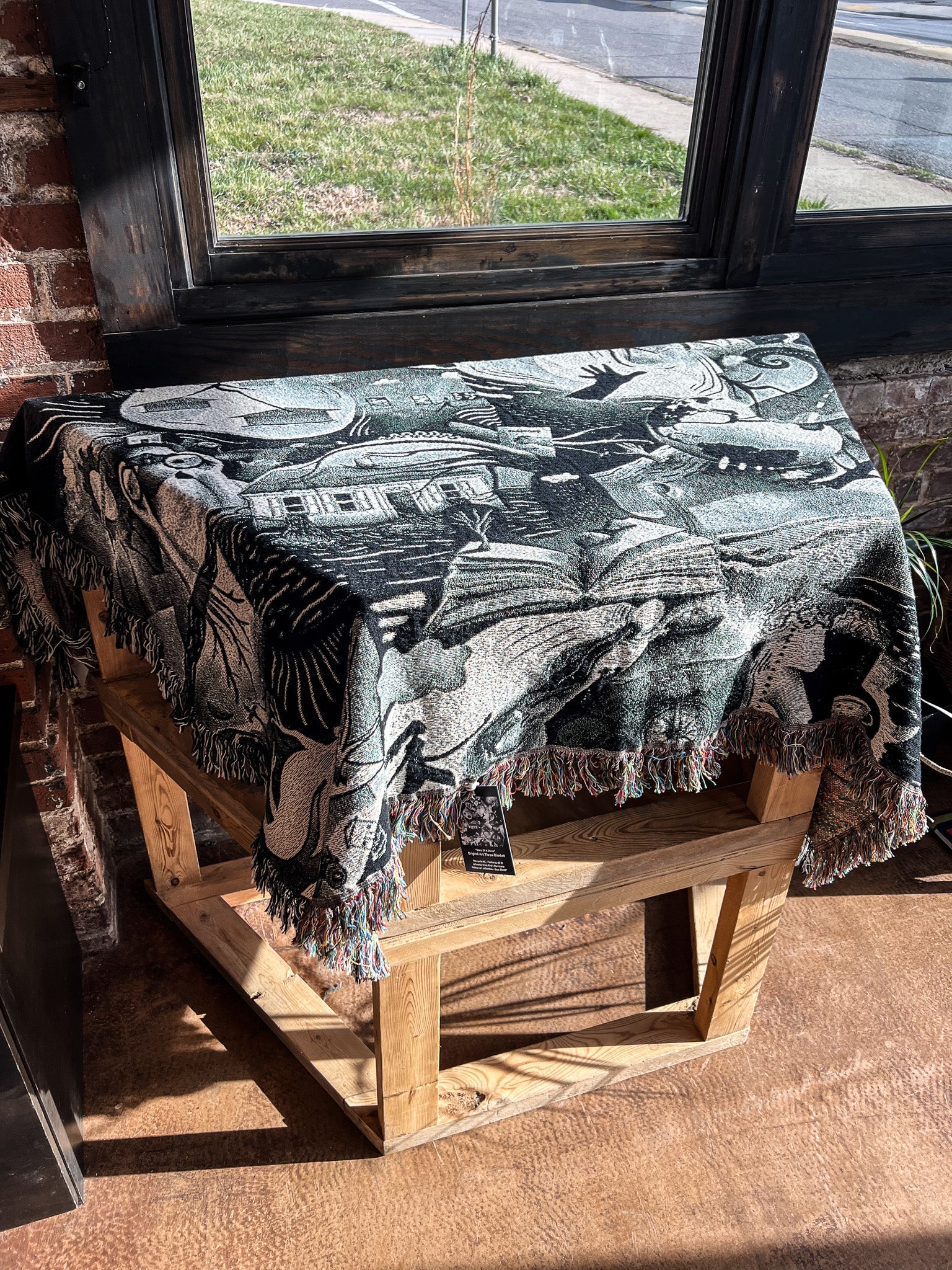 Hurricane Helene Woven Art Throw Blanket | Blanket | All Around Artsy Fashion