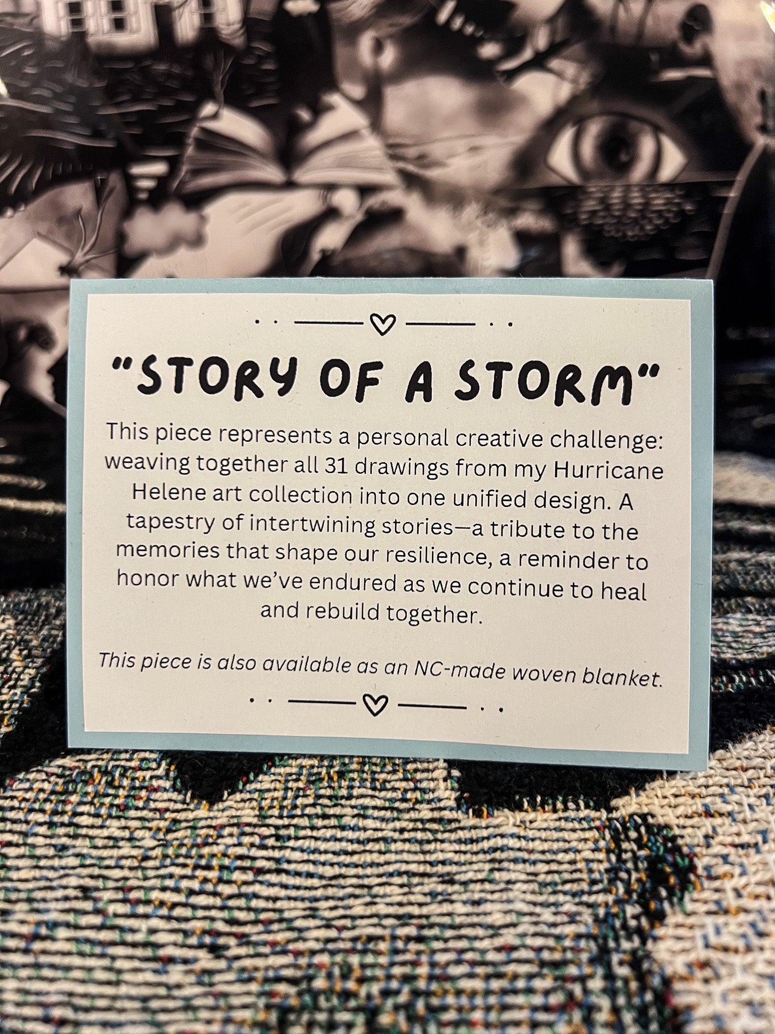 Hurricane Helene Woven Art Throw Blanket | Blanket | All Around Artsy Fashion