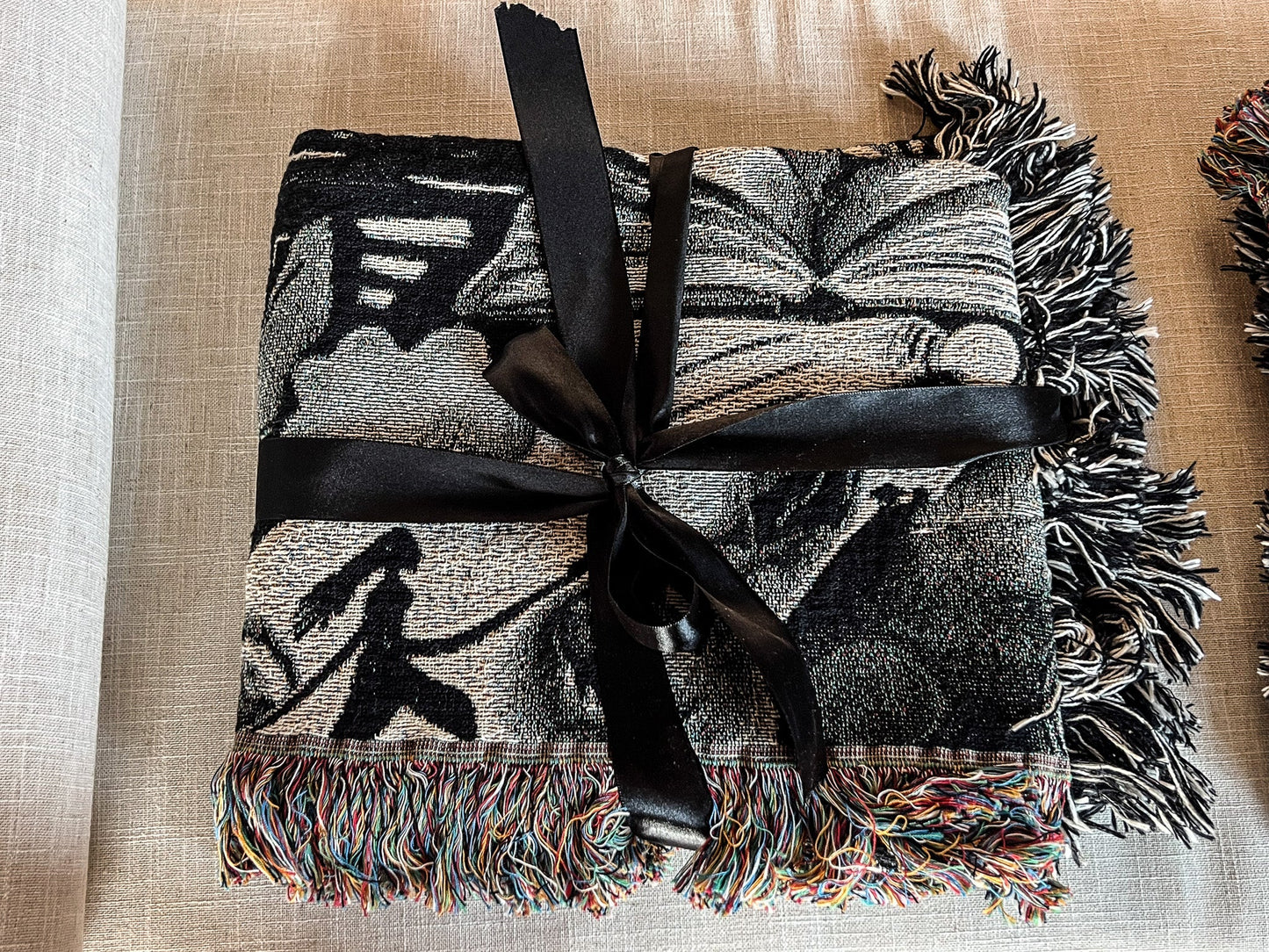 Hurricane Helene Woven Art Throw Blanket | Blanket | All Around Artsy Fashion