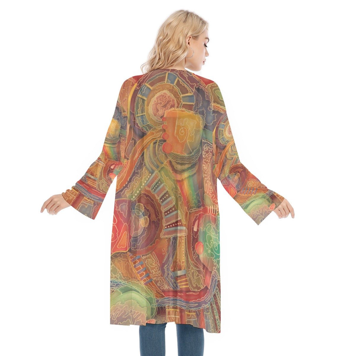 “Labyrinth” Mesh Cardigan | Jackets & Hoodies | All Around Artsy Fashion
