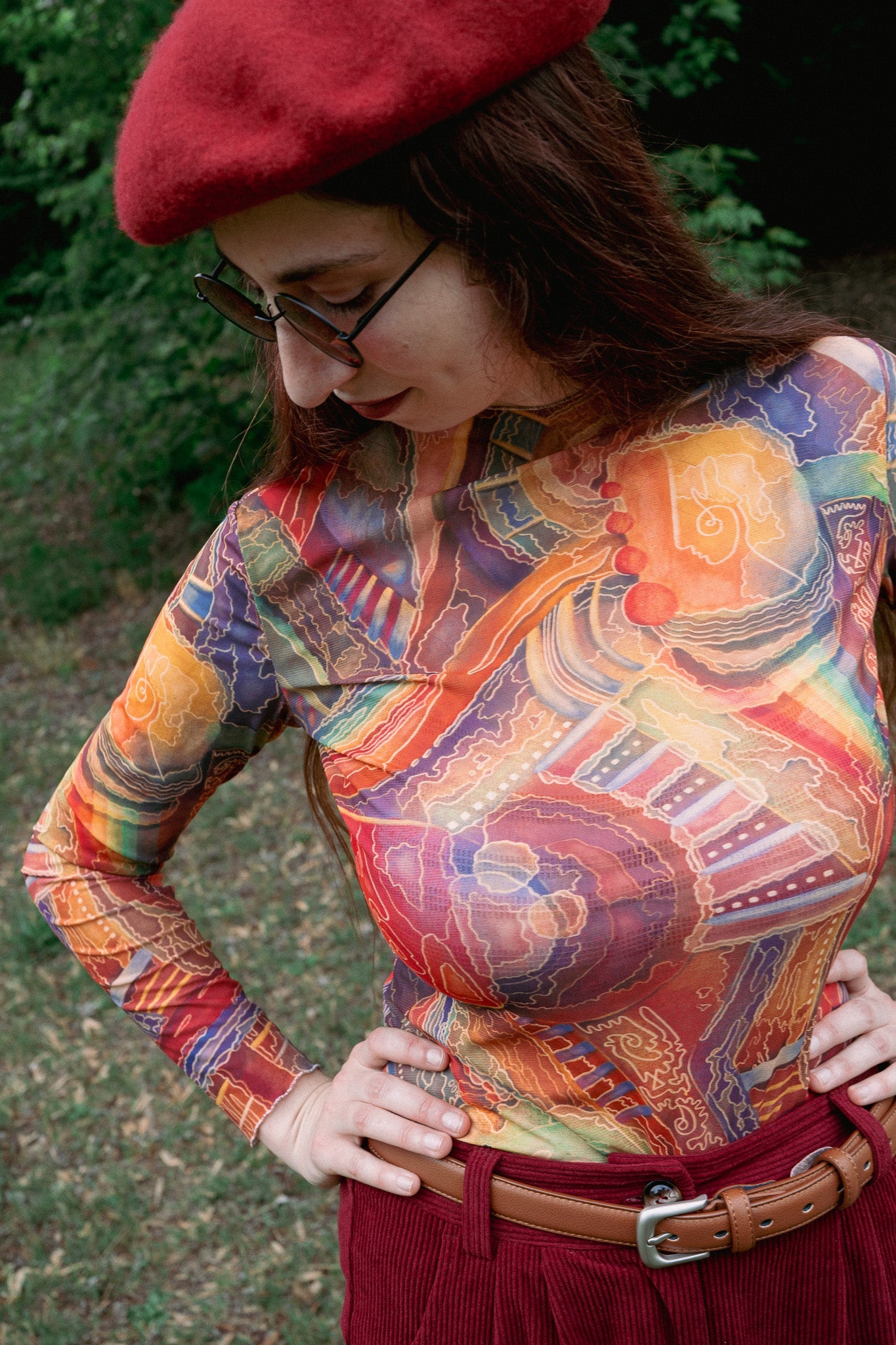 "Labyrinth" Mesh Shirt | Shirts & Tops | All Around Artsy Fashion