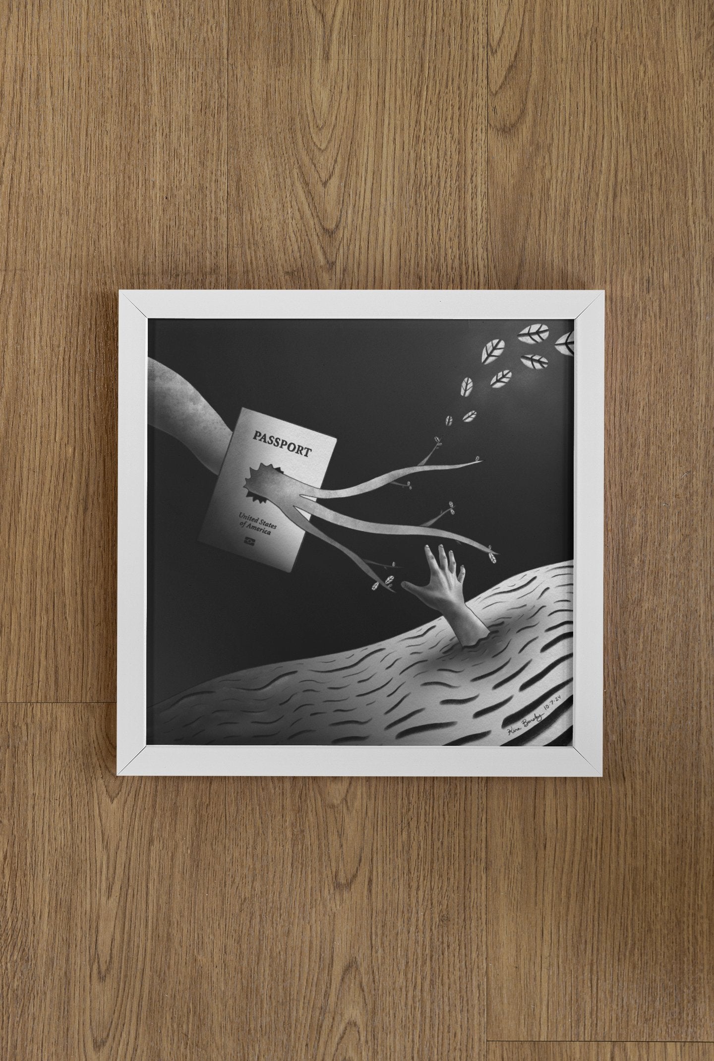 "Passport" - 12x12" Signed Art Print | Art Print | All Around Artsy Fashion