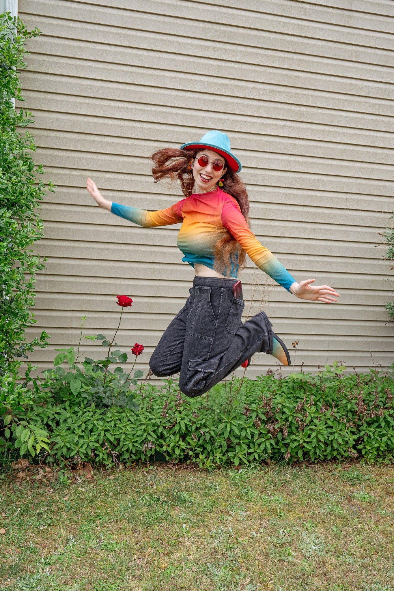 Rainbow Mesh Shirt | Shirts & Tops | All Around Artsy Fashion