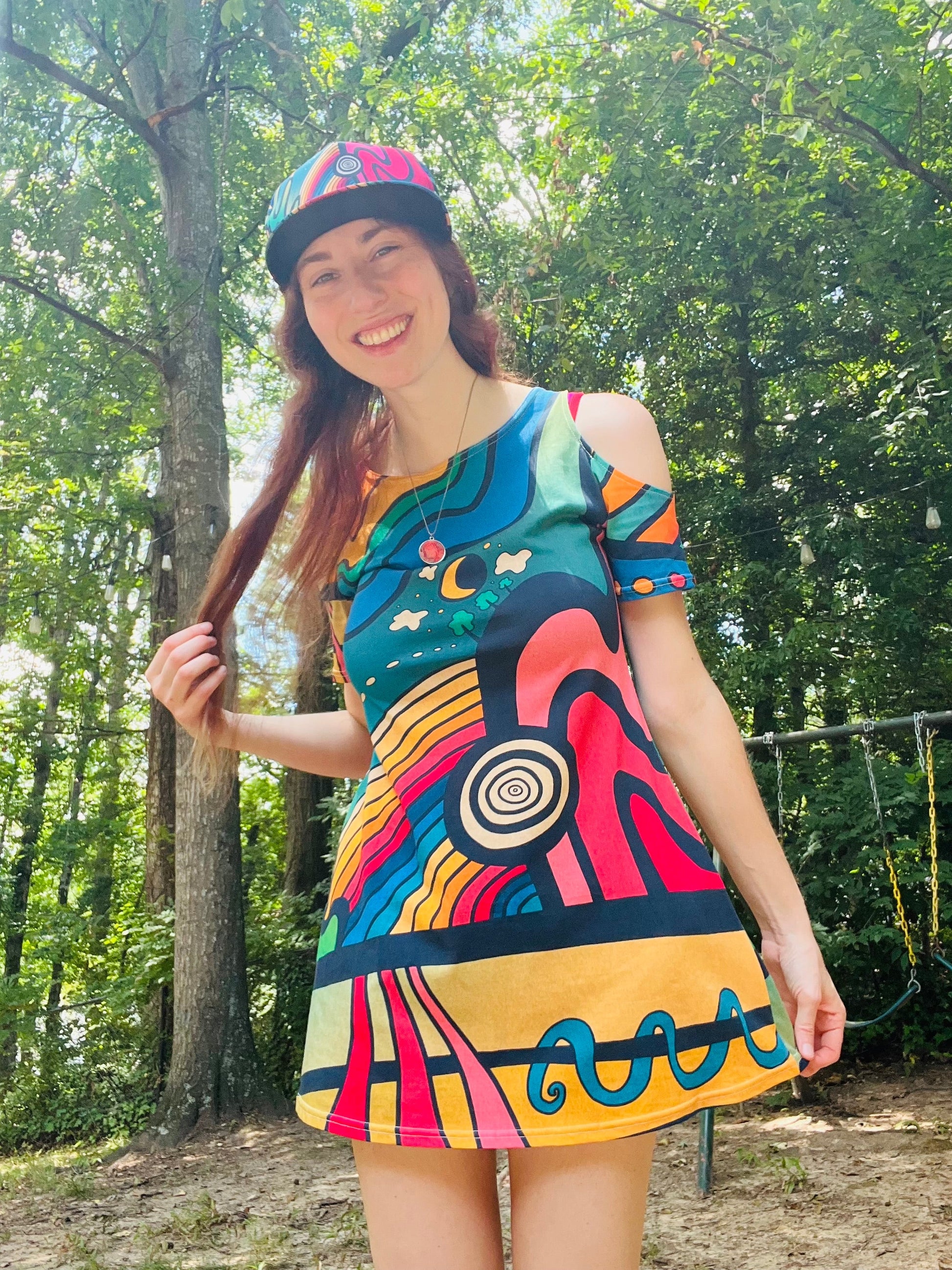 “Slap Happy” Cold Shoulder Dress | Dresses | All Around Artsy Fashion