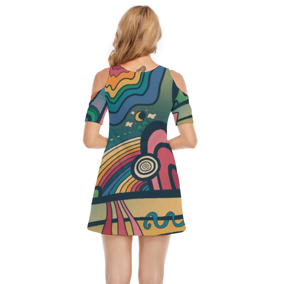 “Slap Happy” Cold Shoulder Dress | Dresses | All Around Artsy Fashion