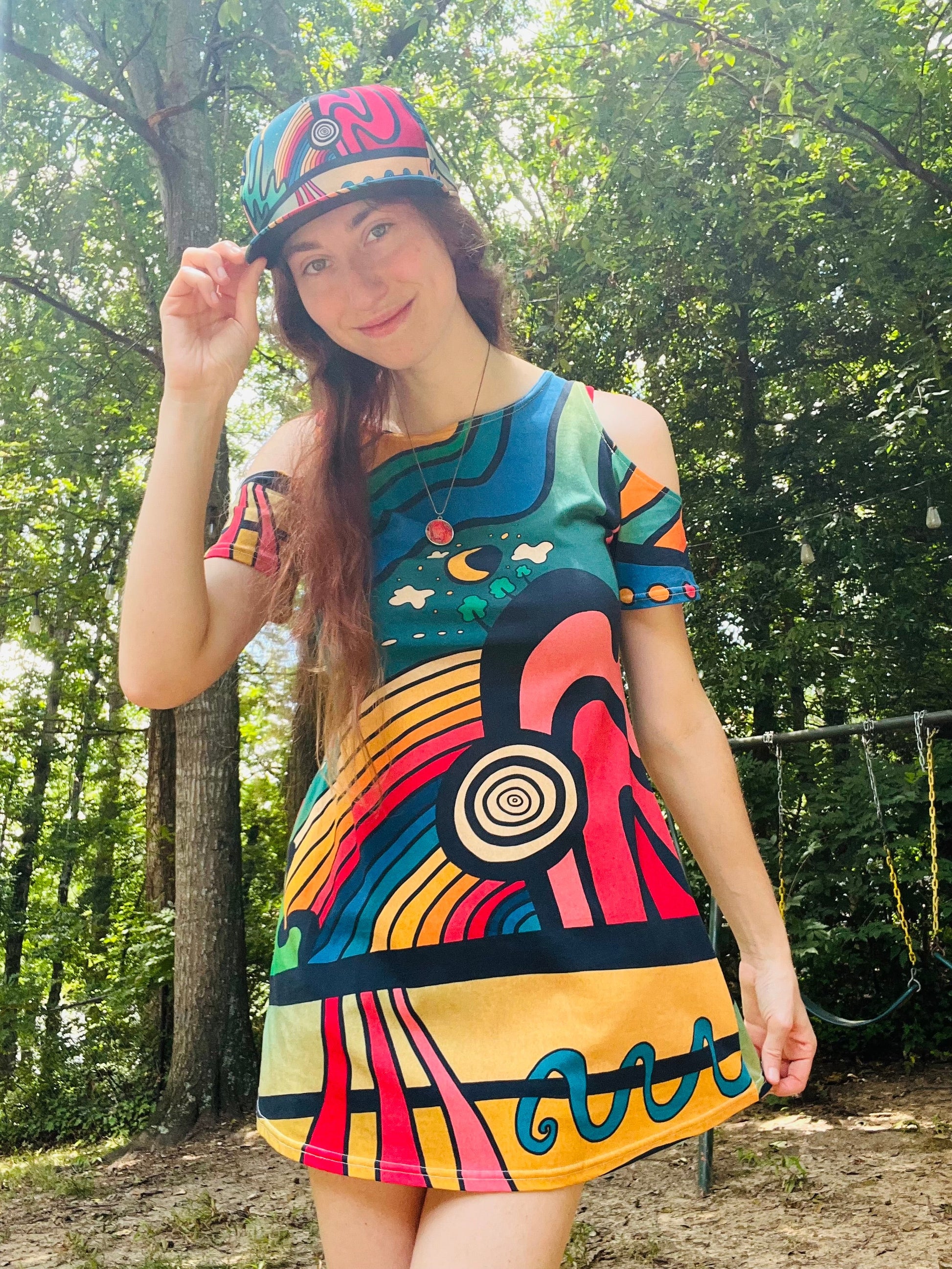 “Slap Happy” Cold Shoulder Dress | Dresses | All Around Artsy Fashion