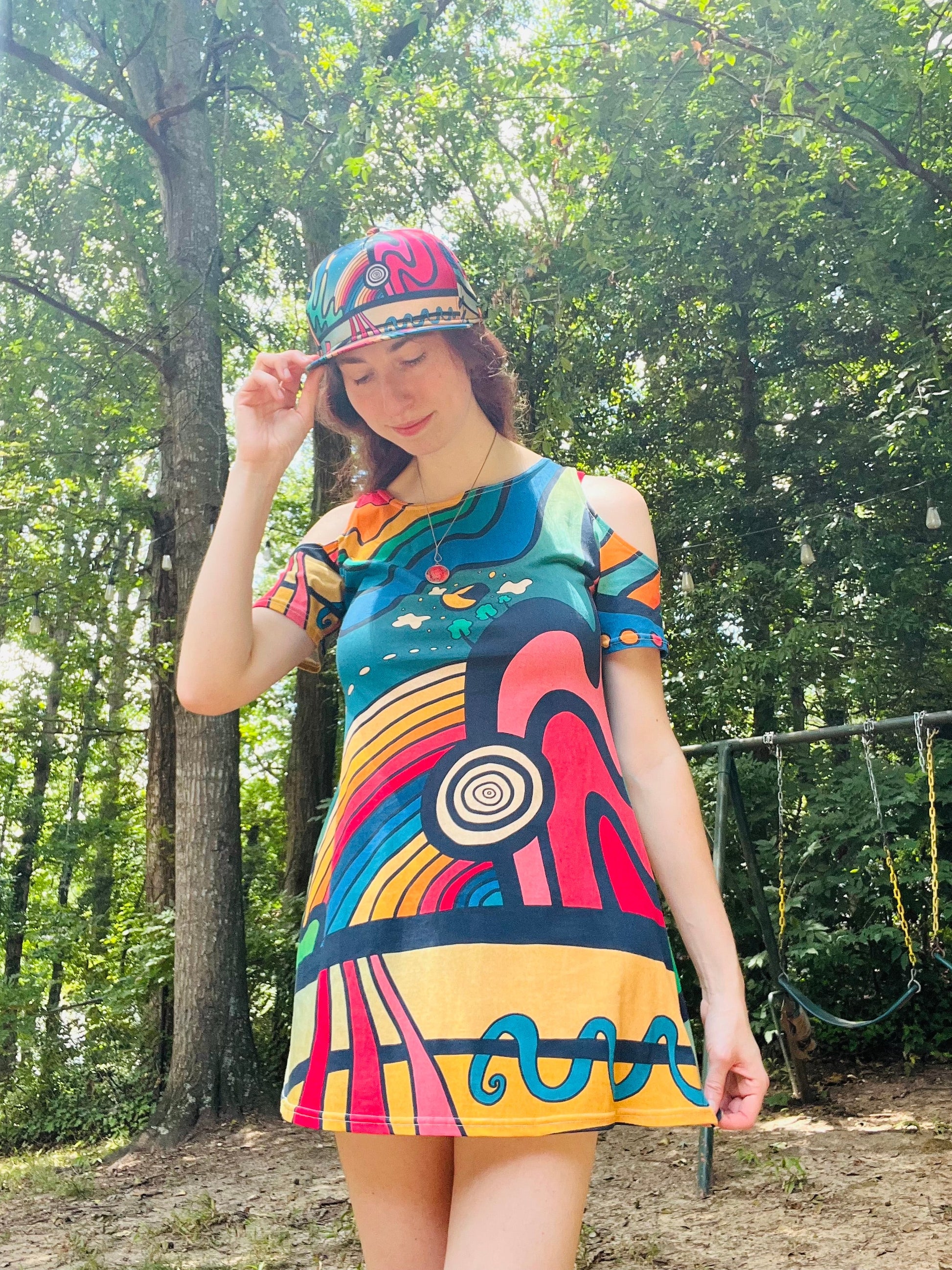 “Slap Happy” Flat Brim Baseball Hat | Hats | All Around Artsy Fashion