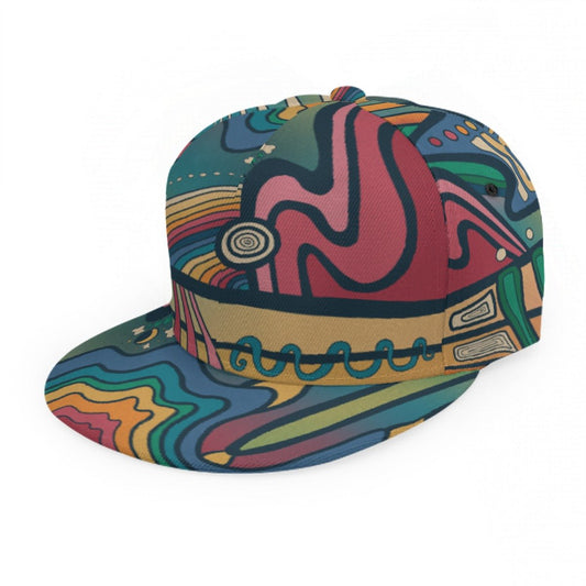 “Slap Happy” Flat Brim Baseball Hat | Hats | All Around Artsy Fashion