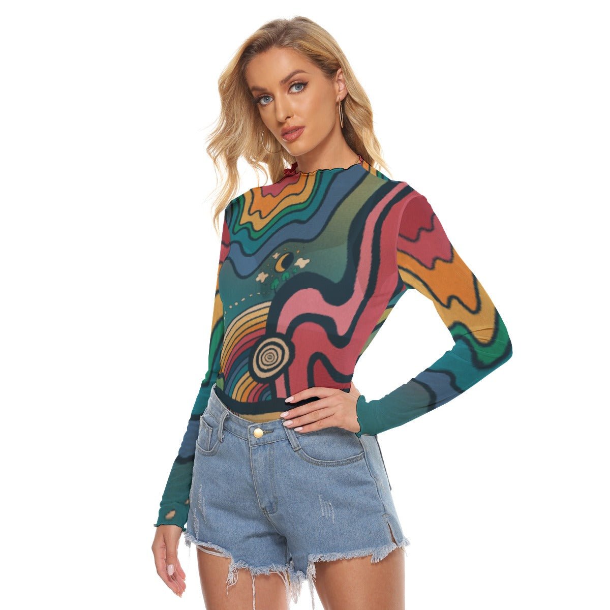 "Slap Happy" Mesh Shirt | Shirts & Tops | All Around Artsy Fashion