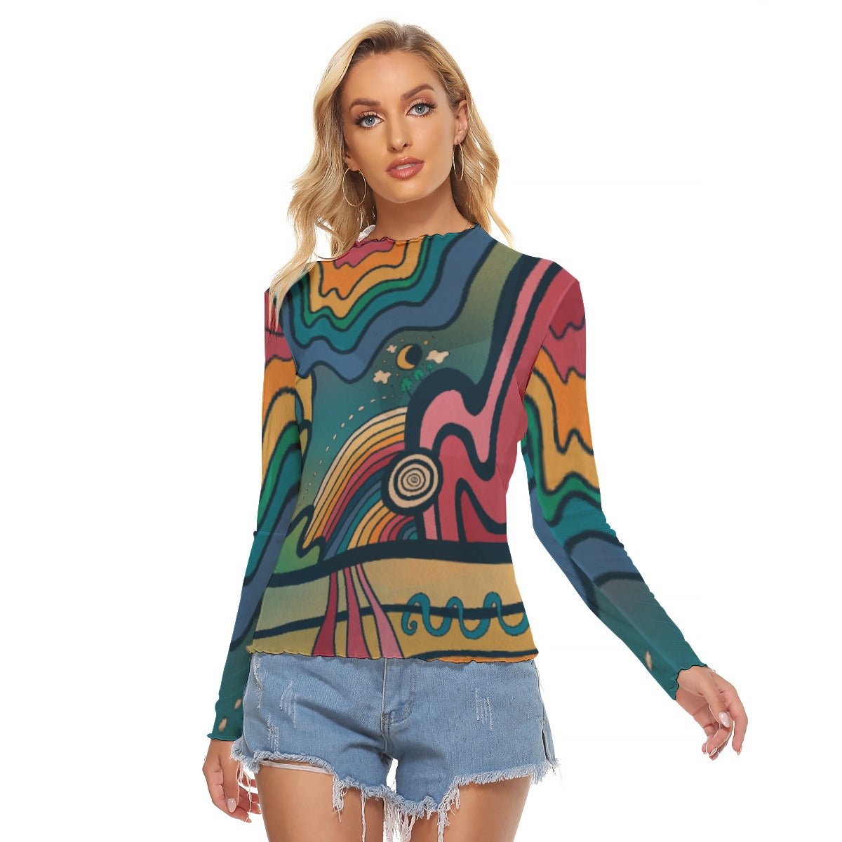 "Slap Happy" Mesh Shirt | Shirts & Tops | All Around Artsy Fashion
