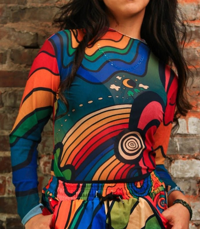 "Slap Happy" Mesh Shirt | Shirts & Tops | All Around Artsy Fashion