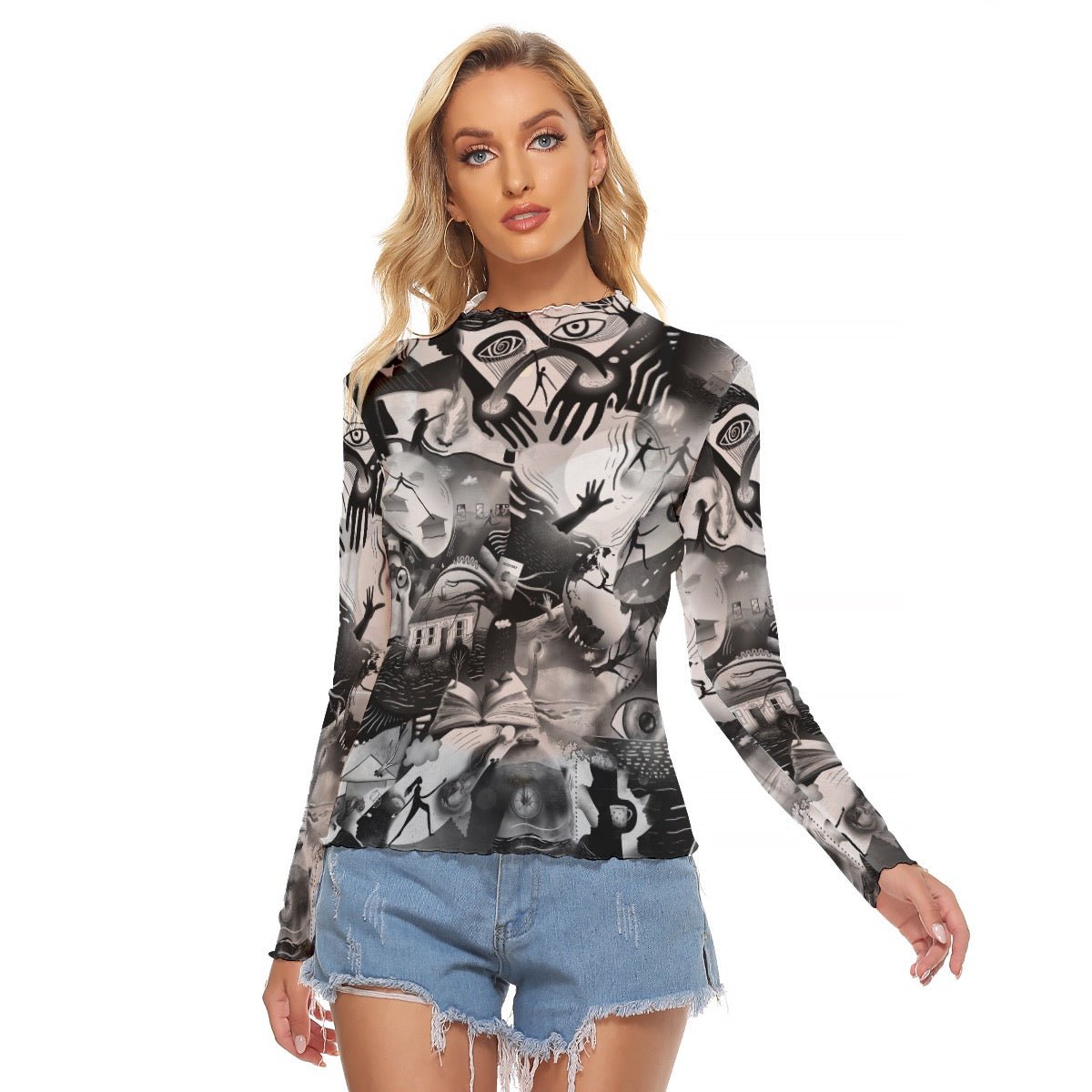"Story of a Storm" Mesh Shirt | Shirts & Tops | All Around Artsy Fashion