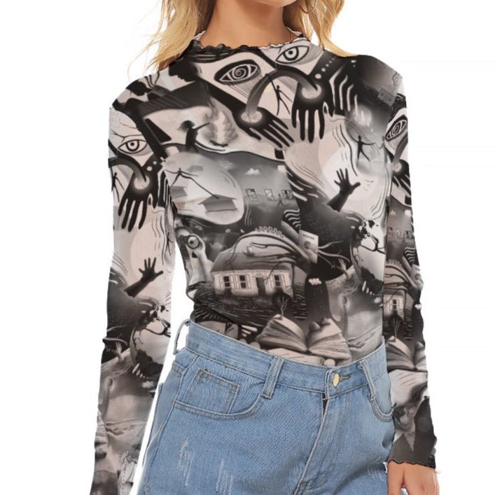 "Story of a Storm" Mesh Shirt | Shirts & Tops | All Around Artsy Fashion
