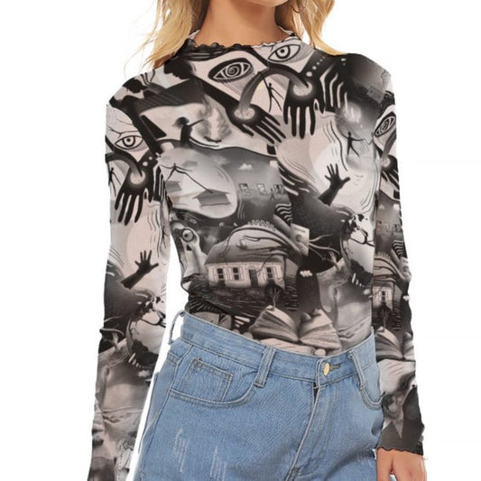 "Story of a Storm" Mesh Shirt | Shirts & Tops | All Around Artsy Fashion