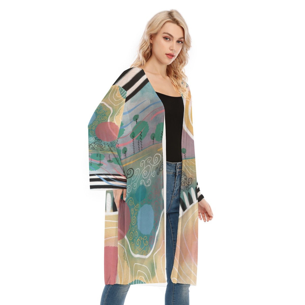"Summer Serendipity" Mesh Cardigan | Jackets & Hoodies | All Around Artsy Fashion