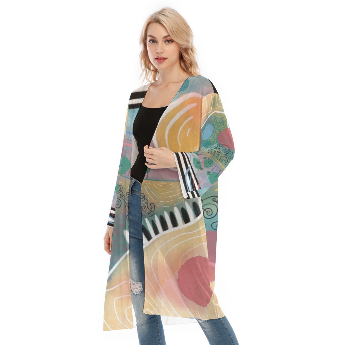 "Summer Serendipity" Mesh Cardigan | Jackets & Hoodies | All Around Artsy Fashion