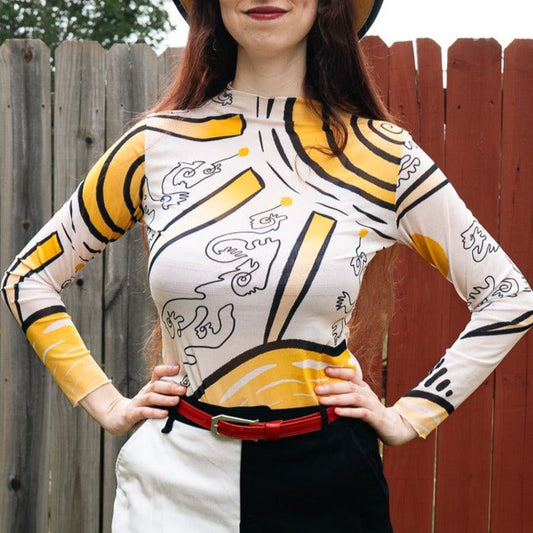 "Sunny Daze" Mesh Shirt | Shirts & Tops | All Around Artsy Fashion