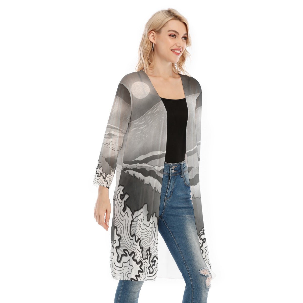 "The Blue Ridge" Mesh Cardigan | Jackets & Hoodies | All Around Artsy Fashion