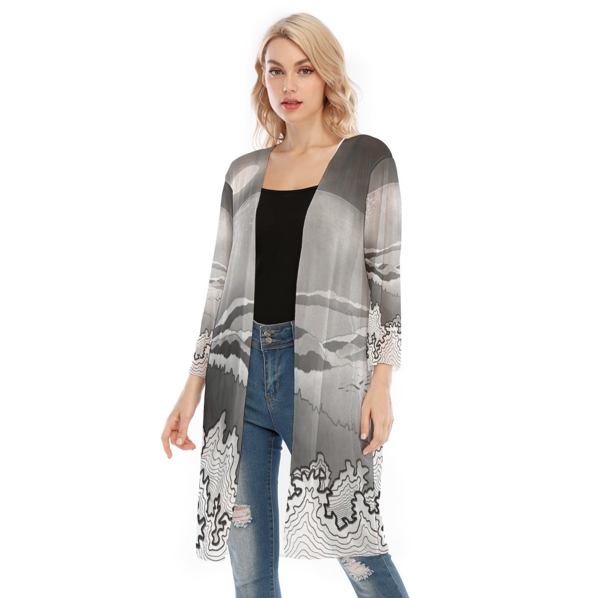 "The Blue Ridge" Mesh Cardigan | Jackets & Hoodies | All Around Artsy Fashion