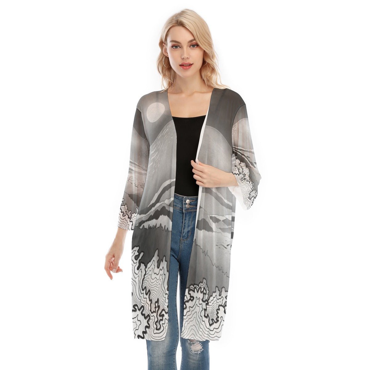 "The Blue Ridge" Mesh Cardigan | Jackets & Hoodies | All Around Artsy Fashion