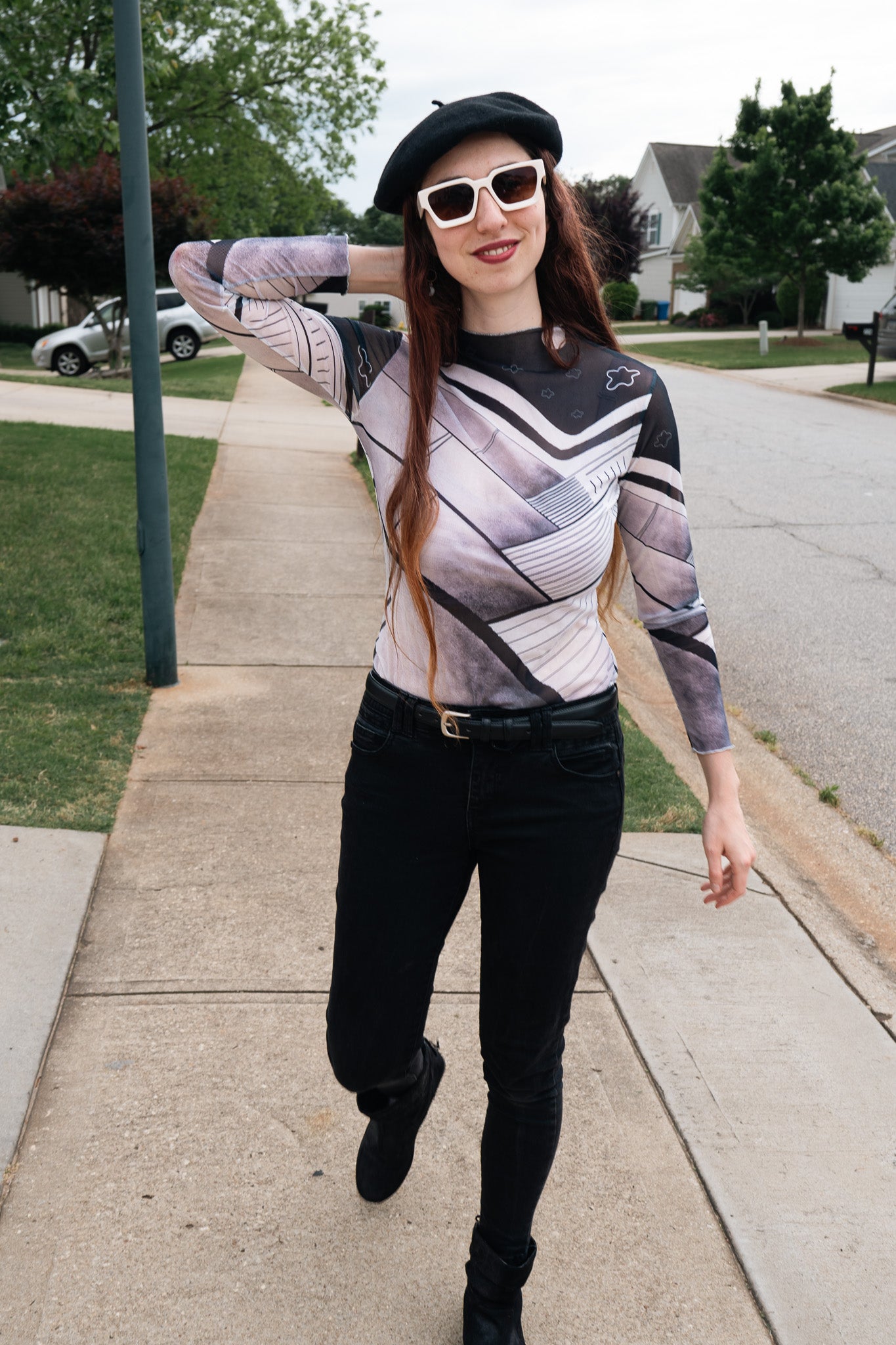 "The Path" Mesh Shirt | Shirts & Tops | All Around Artsy Fashion