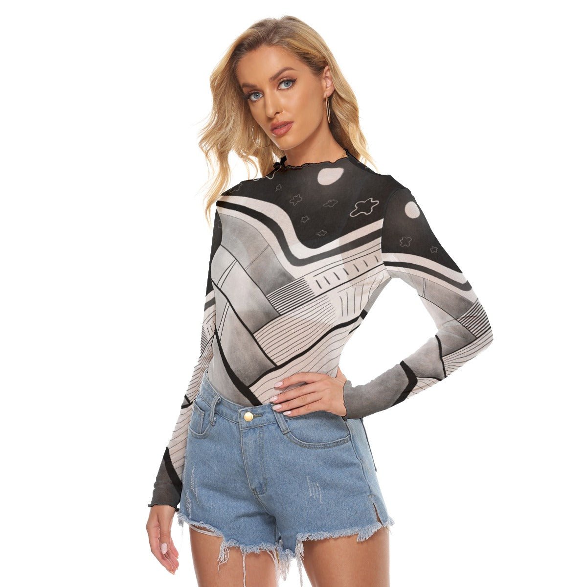 "The Path" Mesh Shirt | Shirts & Tops | All Around Artsy Fashion
