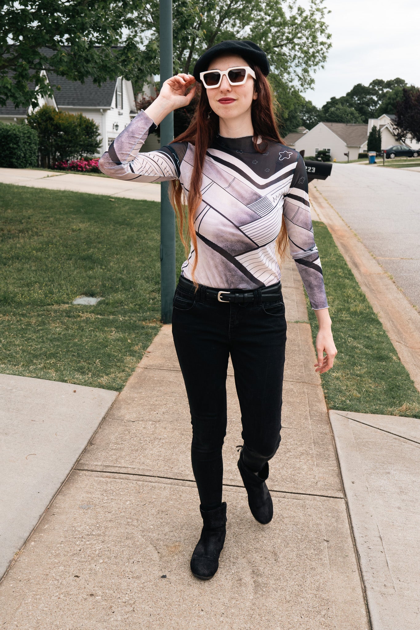 "The Path" Mesh Shirt | Shirts & Tops | All Around Artsy Fashion
