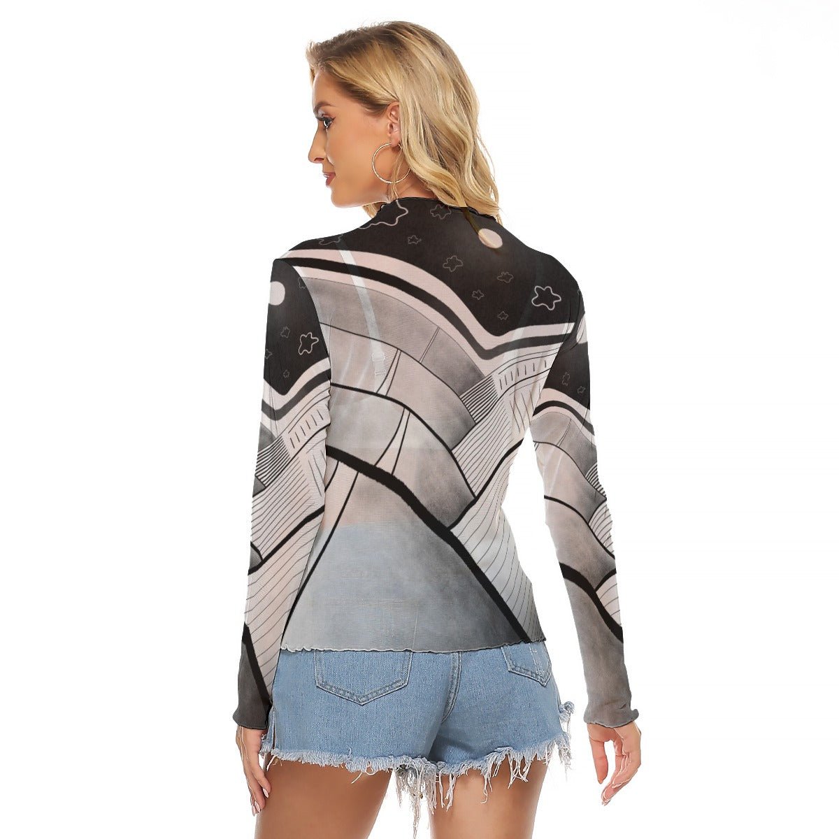 "The Path" Mesh Shirt | Shirts & Tops | All Around Artsy Fashion