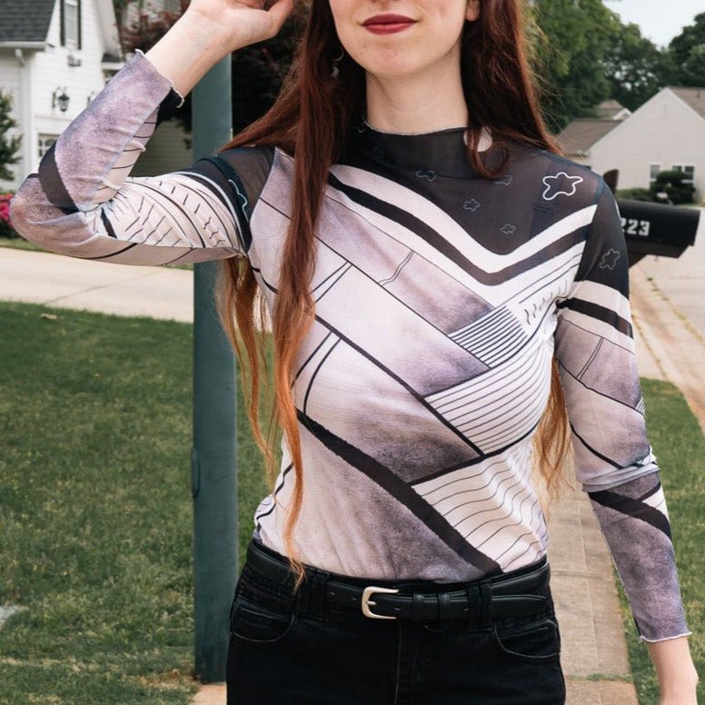 "The Path" Mesh Shirt | Shirts & Tops | All Around Artsy Fashion